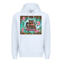 White mama bear haunting fish floral Premium Hoodie - RanaPortraitStore