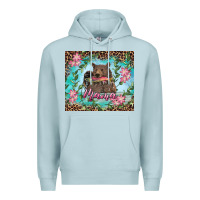 Blue Mist mama bear haunting fish floral Premium Hoodie - RanaPortraitStore