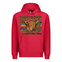 Cardinal serape leopard turquoise sunflowers cow Premium Hoodie - RanaPortraitStore