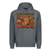 Rock serape leopard turquoise sunflowers cow Premium Hoodie - RanaPortraitStore