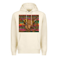 Tofu serape leopard turquoise sunflowers cow Premium Hoodie - RanaPortraitStore