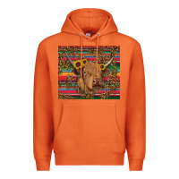 Carrot serape leopard turquoise sunflowers cow Premium Hoodie - RanaPortraitStore