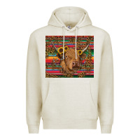 Oatmeal Heather serape leopard turquoise sunflowers cow Premium Hoodie - RanaPortraitStore