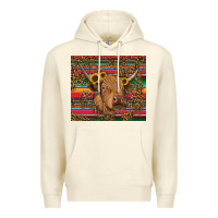 Sandshell serape leopard turquoise sunflowers cow Premium Hoodie - RanaPortraitStore