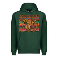 Sports Green serape leopard turquoise sunflowers cow Premium Hoodie - RanaPortraitStore