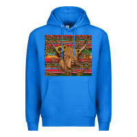 True Royal serape leopard turquoise sunflowers cow Premium Hoodie - RanaPortraitStore