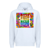 White pride lgbtq Premium Hoodie - RanaPortraitStore