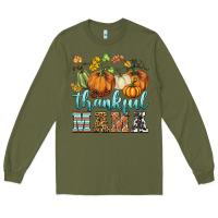 Army Green thankful mama Long Sleeve Tee - BarkalooDesign