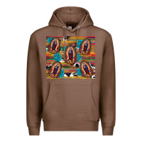 Chestnut serape gemstone glitter cowhide lady of guadalupe Premium Hoodie - RanaPortraitStore