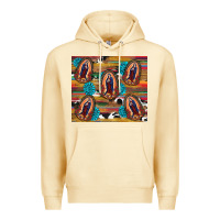 Pina Colada serape gemstone glitter cowhide lady of guadalupe Premium Hoodie - RanaPortraitStore
