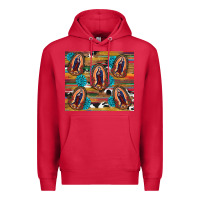 Cardinal serape gemstone glitter cowhide lady of guadalupe Premium Hoodie - RanaPortraitStore