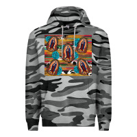 Slate Camo serape gemstone glitter cowhide lady of guadalupe Premium Hoodie - RanaPortraitStore
