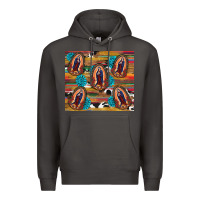 Smoke serape gemstone glitter cowhide lady of guadalupe Premium Hoodie - RanaPortraitStore