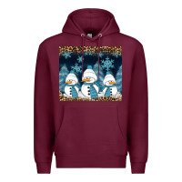 Burgundy snowman winter Premium Hoodie - RanaPortraitStore