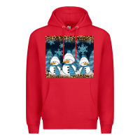 Red snowman winter Premium Hoodie - RanaPortraitStore