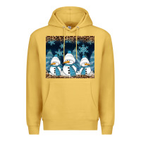 Antique Gold snowman winter Premium Hoodie - RanaPortraitStore