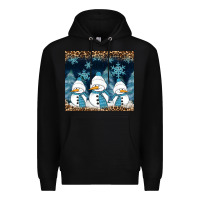 Black snowman winter Premium Hoodie - RanaPortraitStore