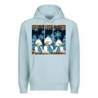 Blue Mist snowman winter Premium Hoodie - RanaPortraitStore