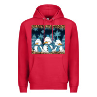 Cardinal snowman winter Premium Hoodie - RanaPortraitStore