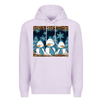 Lilac snowman winter Premium Hoodie - RanaPortraitStore