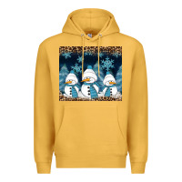 Mustard snowman winter Premium Hoodie - RanaPortraitStore