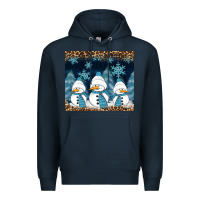 Navy snowman winter Premium Hoodie - RanaPortraitStore