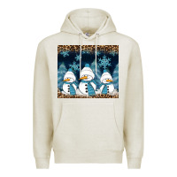 Oatmeal Heather snowman winter Premium Hoodie - RanaPortraitStore