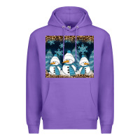 Purple snowman winter Premium Hoodie - RanaPortraitStore