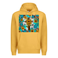 Mustard sunflower cross cowhide gemstones Premium Hoodie - RanaPortraitStore