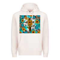 Pale Pink sunflower cross cowhide gemstones Premium Hoodie - RanaPortraitStore