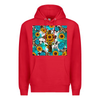 Red sunflower cross cowhide gemstones Premium Hoodie - RanaPortraitStore