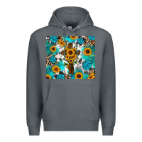 Rock sunflower cross cowhide gemstones Premium Hoodie - RanaPortraitStore