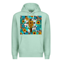 Seafoam sunflower cross cowhide gemstones Premium Hoodie - RanaPortraitStore