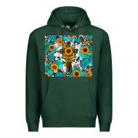 Sports Green sunflower cross cowhide gemstones Premium Hoodie - RanaPortraitStore