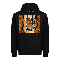 Black tiger scratch mark Premium Hoodie - RanaPortraitStore