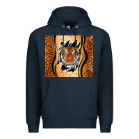 Navy tiger scratch mark Premium Hoodie - RanaPortraitStore
