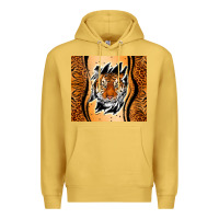 Antique Gold tiger scratch mark Premium Hoodie - RanaPortraitStore