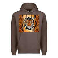 Coffee tiger scratch mark Premium Hoodie - RanaPortraitStore
