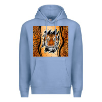 Colony Blue tiger scratch mark Premium Hoodie - RanaPortraitStore