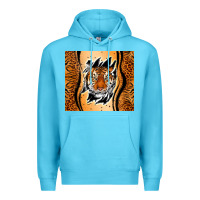 Ocean Blue tiger scratch mark Premium Hoodie - RanaPortraitStore