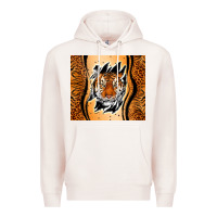 Pale Pink tiger scratch mark Premium Hoodie - RanaPortraitStore