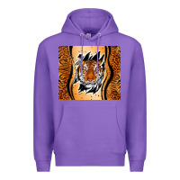 Purple tiger scratch mark Premium Hoodie - RanaPortraitStore