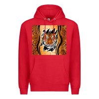 Red tiger scratch mark Premium Hoodie - RanaPortraitStore