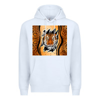 White tiger scratch mark Premium Hoodie - RanaPortraitStore