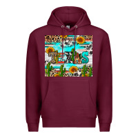 Burgundy texas Premium Hoodie - RanaPortraitStore