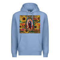Sunflower Serape Lady Of Guadalupe Premium Hoodie | Teevron
