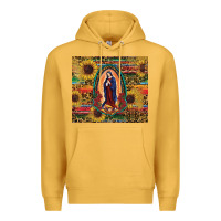 Mustard sunflower serape lady of guadalupe Premium Hoodie - RanaPortraitStore