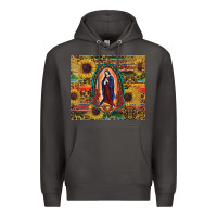 Smoke sunflower serape lady of guadalupe Premium Hoodie - RanaPortraitStore