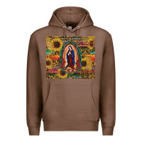 Chestnut sunflower serape lady of guadalupe Premium Hoodie - RanaPortraitStore