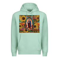 Seafoam sunflower serape lady of guadalupe Premium Hoodie - RanaPortraitStore